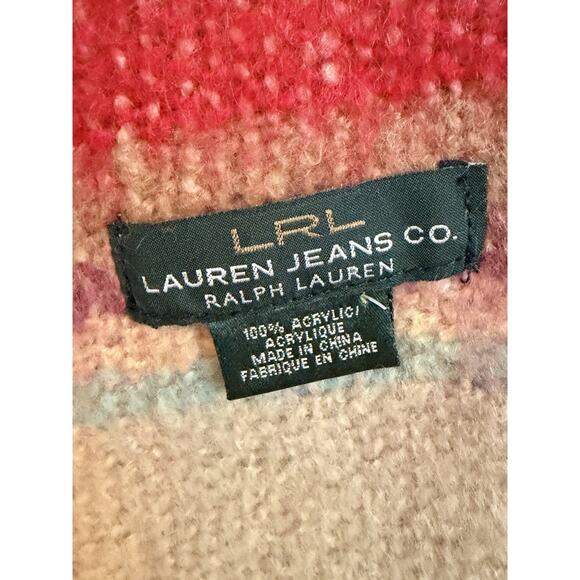 Lauren Ralph Lauren Knit Scarf Wrap Stripped Minimalist Preppy Heritage Outdoors - Picture 4 of 4